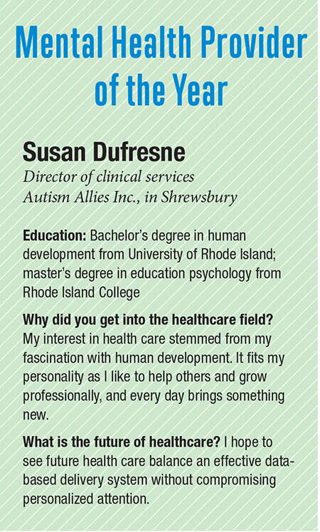 A bio box on Susan Dufresne, 2023 Mental Health Provider of the Year