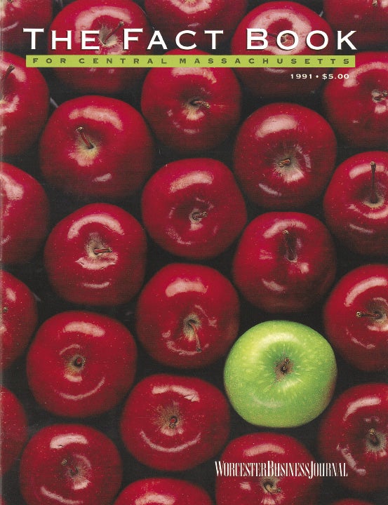 Magazine cover of apples close up