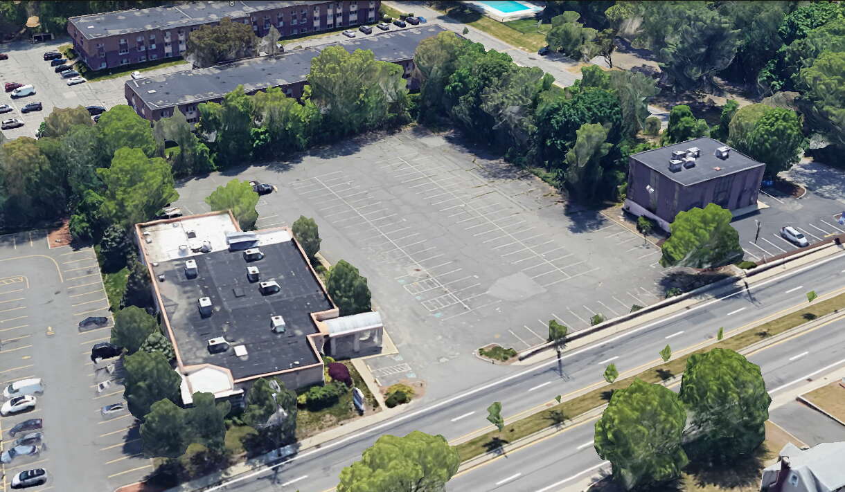 satellite image of a parking lot