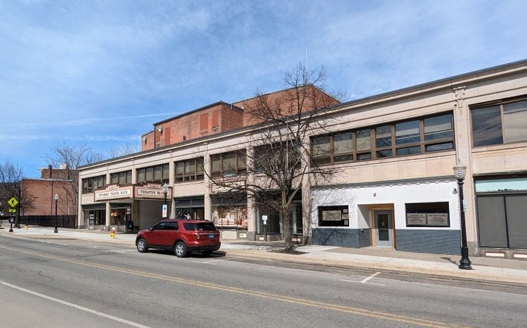 A old theater building in Downtown Fitchburg